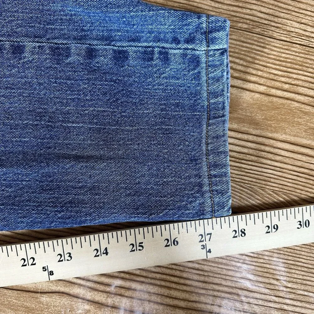 Levis 505 Jeans Mens 32x32 Blue Regular Straight Mid Rise Dark Wash Denim‎